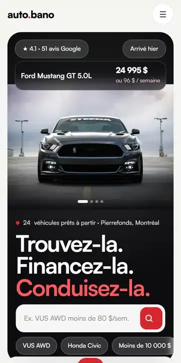 Autobano mobile website